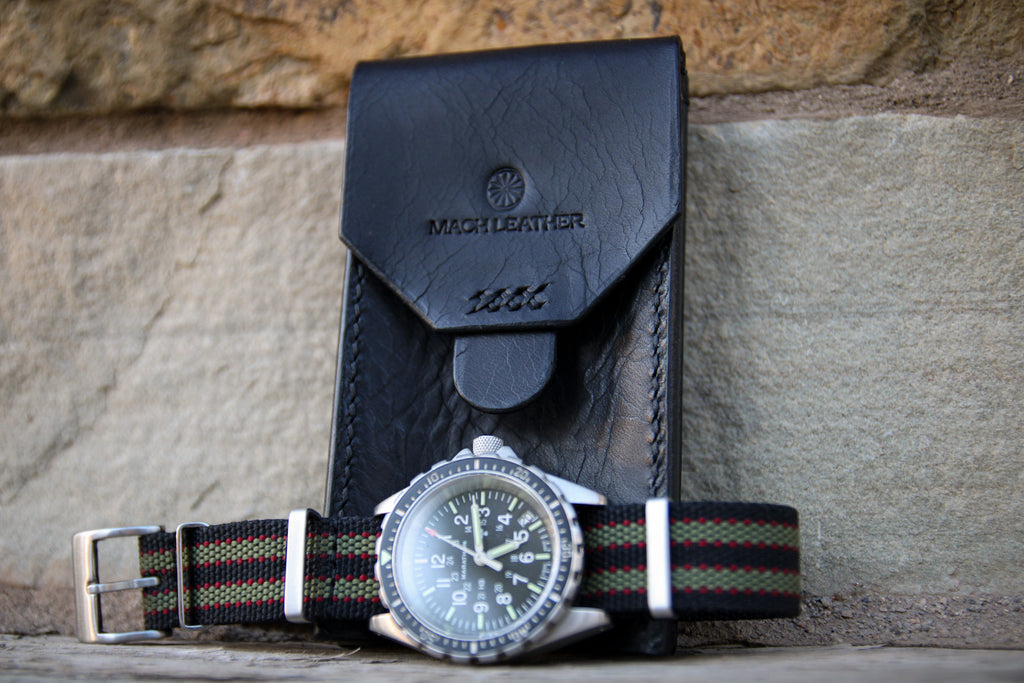 Concorde Watch Case - Black Waxy